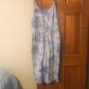 Blue spaghetti strap summer dress